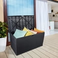 thumbnail image 4 of SYNGAR 120 Gallon Resin Deck Box, Patio Storage Chest with Lid, Outdoor Waterproof Storage Cabinet, Backyard Storage Container for Patio Furniture Cushions, Kids' Toys, Garden Tools, Black, D7266, 4 of 10