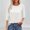 (Fashion 61)White, variant on Women's Pleated Lace Splice Blouse Summer Solid Color Round Neck Short Sleeve Loose Daily Shirts Breathable Casual Tops