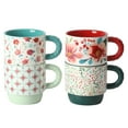 thumbnail image 5 of The Pioneer Woman Merry Meadow 5-Piece 12.5oz Stoneware Stacking Mugs with Rack, 5 of 9