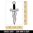 thumbnail image 2 of Curvy Ceremonial Dagger Kris Rectangle Rubber Stamp Stamping Scrapbooking Crafting - Large 2.5in, 2 of 7