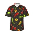 thumbnail image 1 of Fotbe Chili2 Camisa Hawaiana para Hombre Unisex – Camisa Casual de Verano con Botones de Manga Corta de Algodón y Lino,XX-Large, 1 of 7