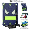 thumbnail image 6 of for Lenovo Tab M10 (3rd Gen) 10.1 TB-328F Silicone PC Kids Case, with 2-way Angles Stand + Adjustable Shoulder Strap + Pencil Holder Heavy Duty Protection Shockproof Rugged Case,Navy+Green, 6 of 6