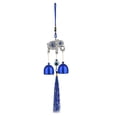 thumbnail image 2 of Walbest Blue Evil Eyes Wind Chime with 2 Bells Indoor Outdoor Garden Patio Outdoor Hanging Elephant Heart Butterfly Tree Metal Wind Bell Decoration, 2 of 7