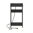 thumbnail image 3 of Furinno Moretti 3-Tier USB and Type-C Charging Port Open Storage Side Table with Metal Frame, Americano, 3 of 6