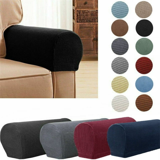 Ensemble de 2 Housses d'Accoudoirs Extensibles Housses d'Accoudoirs pour Chaises Canapé Sofa Fauteuils Housses pour Fauteuil Inclinable Sofa
