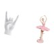 thumbnail image 5 of Estatua del gesto de la roca,Figuras de estatuas de dedos con gestos de música rock,Estatua de bailarina de ballet,Estatua de bailarina de resina,escultura de niña,artesanía,Figura de, 5 of 8