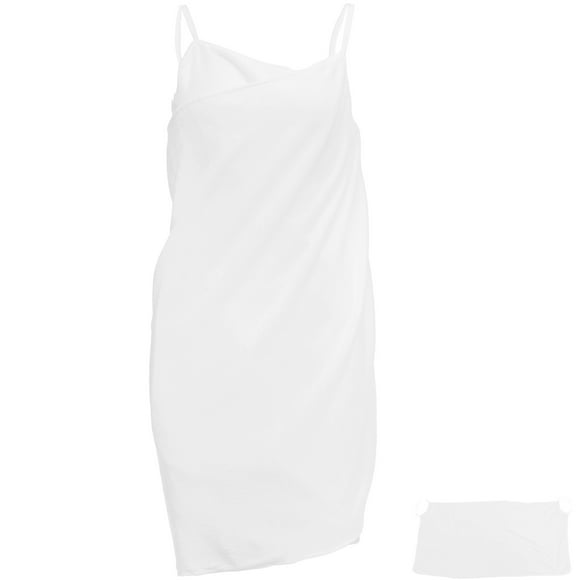 EeaseMX Toalla de baño de microfibra para mujer adulta, con tirantes, talla única (blanco)