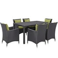 thumbnail image 2 of Modway Convene 7 Piece Outdoor Patio Dining Set in Espresso Peridot, 2 of 7