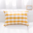 thumbnail image 1 of Yellow And White Buffalo Check With Feather Down Insert Pillow, 1 of 1