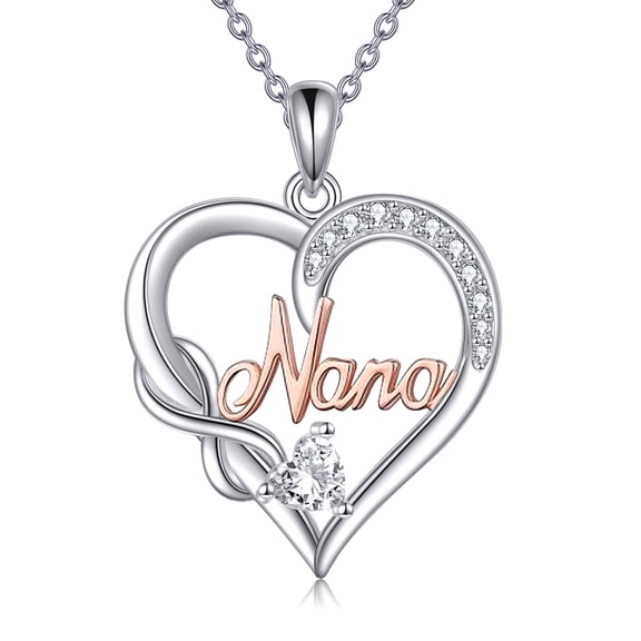 Birthday Gifts for Her 925 Sterling Silver Nana Infinity Heart Jewelry for Women Christmas Mothers Day Gifts