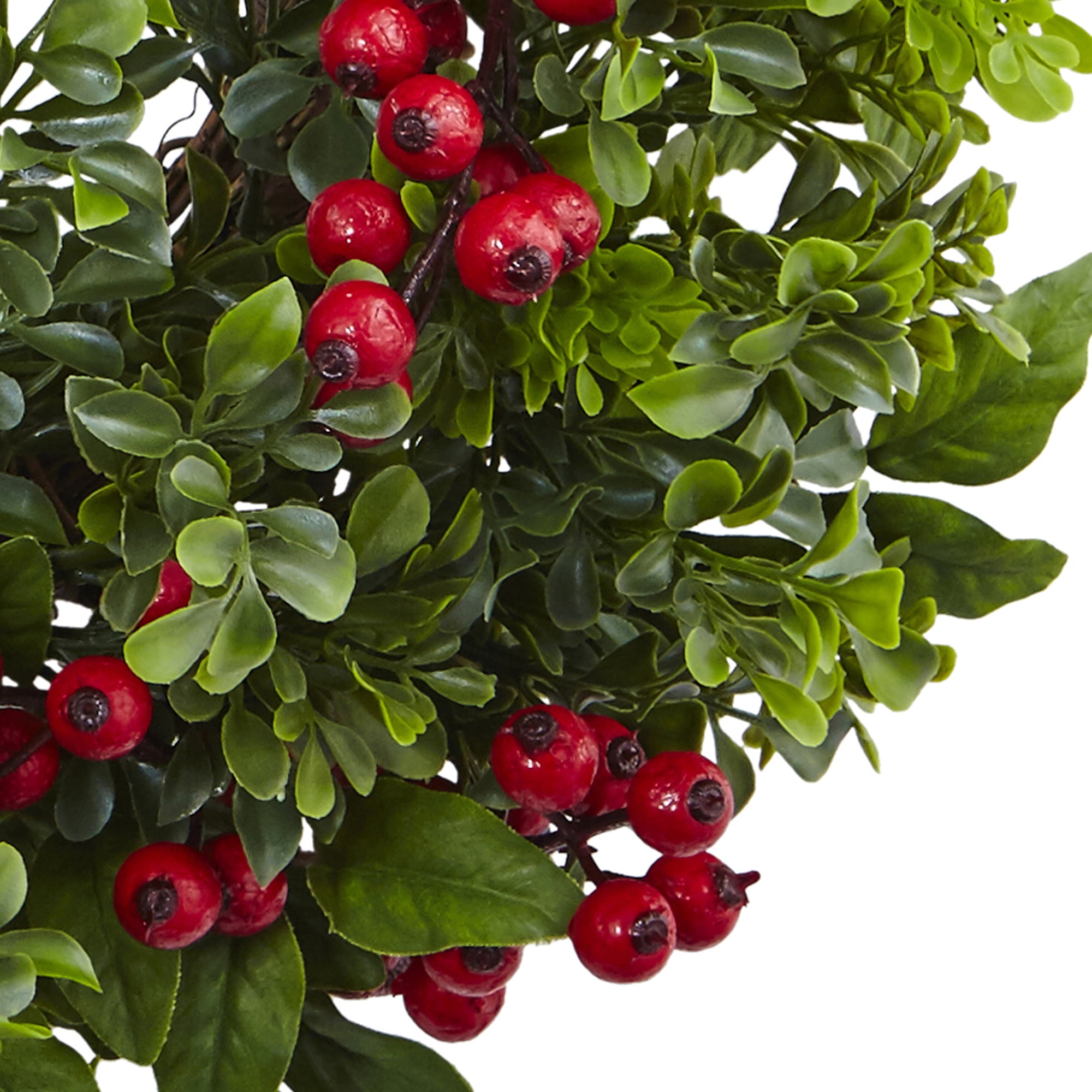 Nearly Natural Polyester Holiday Wreath, 24" (Assorted Colors)