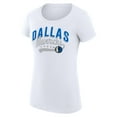 thumbnail image 2 of Women's G-III 4Her by Carl Banks White Dallas Mavericks Super-Slim Fit Lightweight Filigree Logo T-Shirt, 2 of 3