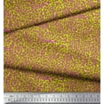 thumbnail image 3 of Soimoi Green Viscose Chiffon Fabric Leopard & Wild Animal Skin Decor Fabric Printed BTY 42 Inch Wide, 3 of 3