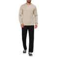 thumbnail image 2 of SWEATER PULLOVER DE PUNTO SUAVE DE MANGA LARGA Y CUELLO REDONDO CLÁSICO PARA HOMBRE EN COLOR SÓLIDO KHAKI TAMAÑO S, 2 of 6