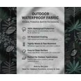 thumbnail image 5 of Soimoi Printed Waterproof Taffeta Fabric - Green Leaves Pattern | 56" Wide | For Outdoor Cushions, Awnings, Table Covers & Upholstery Projects, By 2 Yard, 5 of 7