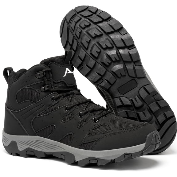 MeMoride Men's Waterproof Hiking Boots Outdoor Anti-Slip Mid Trekking Lightweight Mountaineering Shoes