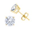thumbnail image 4 of 1.50 Carat Total Weight (cttw) Diamond Studs - 14K Yellow Gold Earrings for Women, 4 of 4