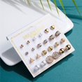thumbnail image 5 of Stud Earrings for Women Womens Twelve Pairs Of Crystal Pearl Set Gifts Valentine's Day Gifts Clearance, 5 of 7