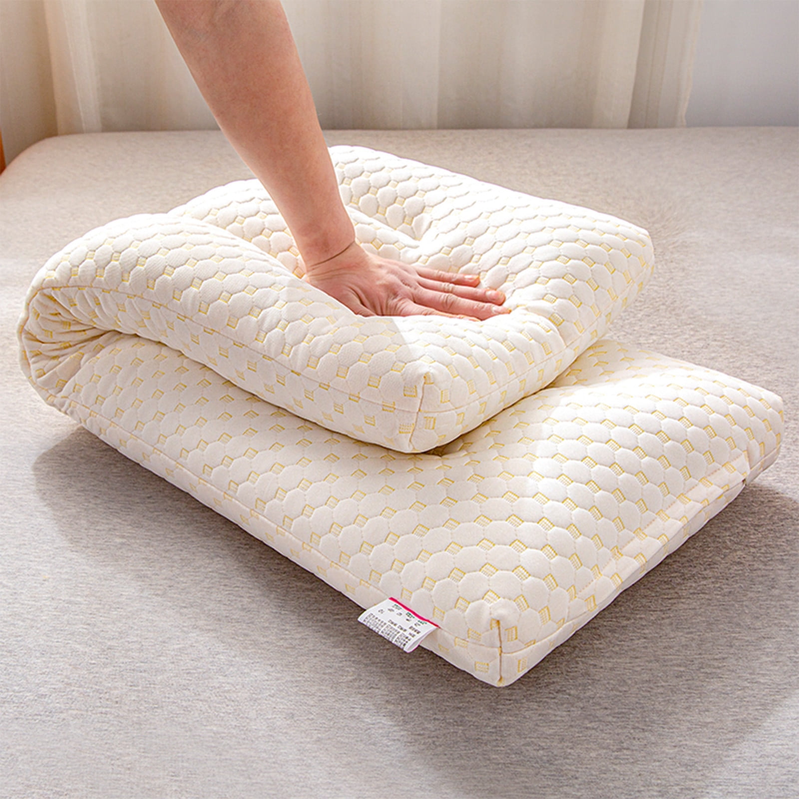 Hovilon Spring Memory Foam Body Pillow Body Pillows for Adults,19x47In Large Long Bed Pillows for Sleeping,for Side and Back Sleepers(White)