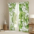 thumbnail image 3 of Manfei Green Ginkgo Leaves Curtains Pack of 2 (42x84 Each),Natural Botanical Curtains Blackout,Rustic Leaf Autumn Plant Bedroom Curtains For Girls,Uxury Bedroom Decor, 3 of 6