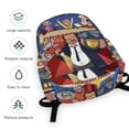 thumbnail image 6 of Grimsburg Adjustable Backpack Laptop Daypack Student School Bookbag Satchel Half Printed Rucksack, 6 of 8