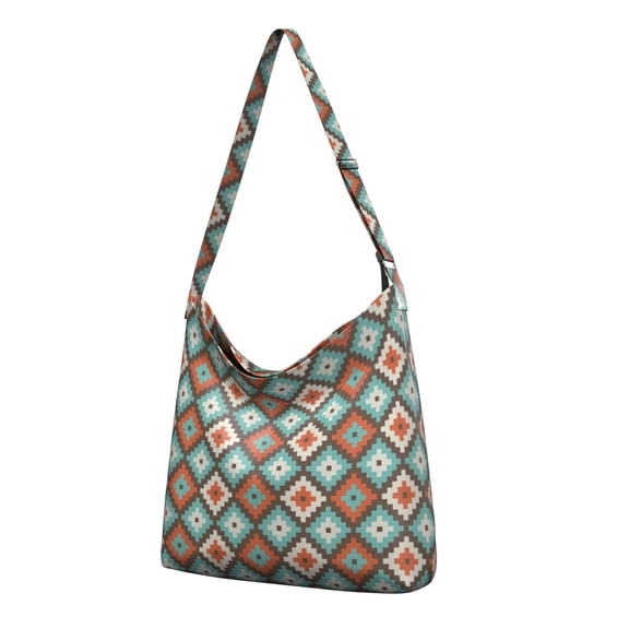 Nordic Boho Ethnic Crossbody Shoulder Bag - Lightweight Adjustable Sling Tote, Large Capacity Handbag