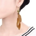 thumbnail image 4 of Feather Earrings for Women Bohemian Fringe Tassel Long Drop Dangle Earrings Set with Design for Women, 4 of 5