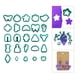 thumbnail image 5 of Kit de 25 cortadores de formas de arcilla polimérica, cortadores de aretes de arcilla para arcilla polimérica Verde, 5 of 9