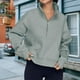 thumbnail image 3 of Sudadera Ropa de otoño con cuello alto y media cremallera para mujer, traje diario de color sólido (gris cáñamo M) Ygjytge gris cáñamo T M para Mujer, 3 of 5