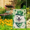 thumbnail image 4 of St Patricks Day Samoyed Garden Flags for Outside 12x18 Inch Double Sided, Pet Me I''m Irish Small Yard Decoration Farmhouse Holiday Outdoor(14116), 4 of 6