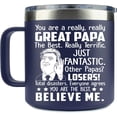 thumbnail image 1 of Taza aislante de acero inoxidable AMAZPRINTS 400 ml para Papa, 1 of 7