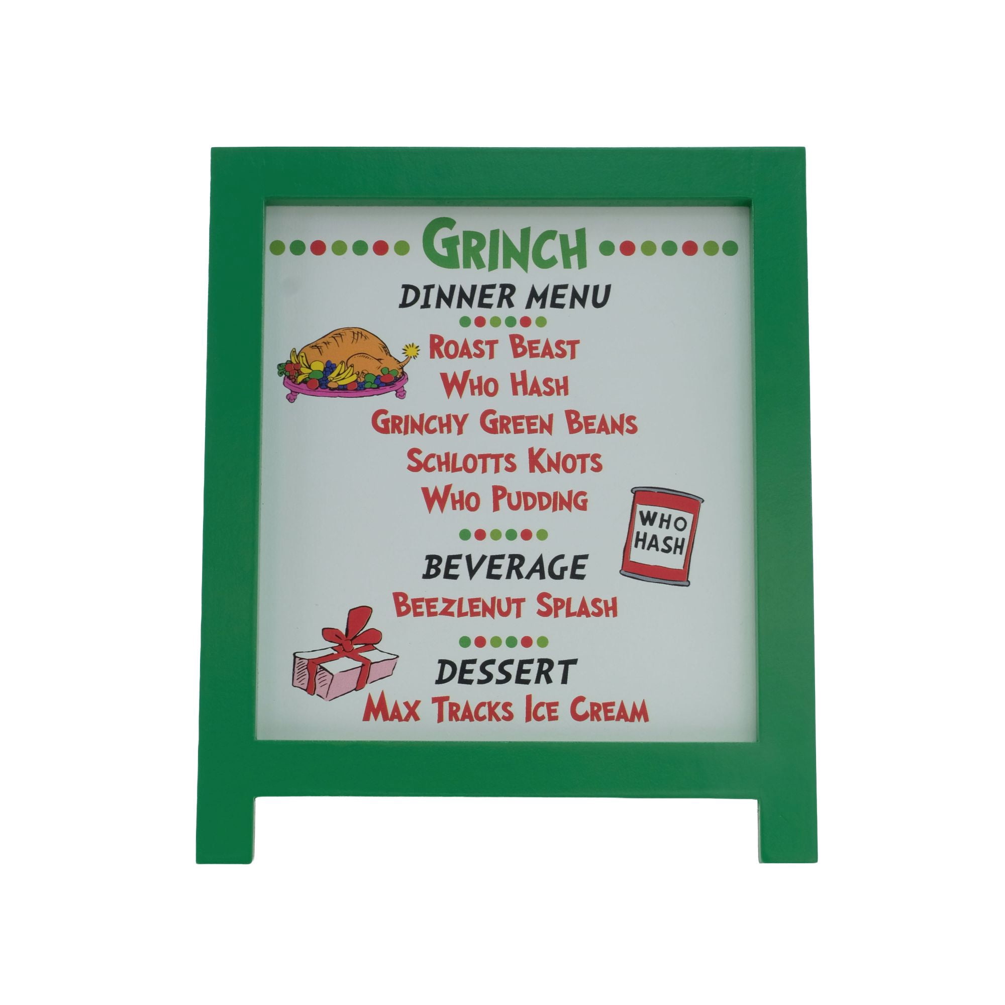 Dr. Seuss The Grinch Bistro Sign, MDF, 9 inch