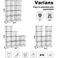 thumbnail image 6 of Wire Cube Storage, 12-Cube Storage Organizer Metal, C Grids Storage Bins Shelving, Modular Bookshelf Shelf, Closet Cabinet Ideal for Bedroom, Office 36.6”L x 12.4”W 48.4”H Silver Gray, 6 of 15