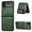 Green, variant on for Samsung Galaxy Z Flip4 Folding Case with Kickstand Premium PU Leather Slim Cover, Compatible with MagSafe Wireless Charging, Anti-Slip Stripe Microfiber Lining TPU Shockproof Case,Brown
