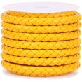 thumbnail image 2 of Yazoeia 2 Meter Braided Leather Cord String, Round Braided Cord PU Leather Braided Leather Cord Braid for Jewelry Making, Necklace, Bracelets, Wraps, Crafts and DIY Design Projects, 4mm, 2 of 7