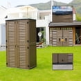 thumbnail image 5 of Mondawe 50 "W x 29" D x 79.53"H Outdoor Storage Shed with Sliding Door ,Double Cabinet, 5 of 13
