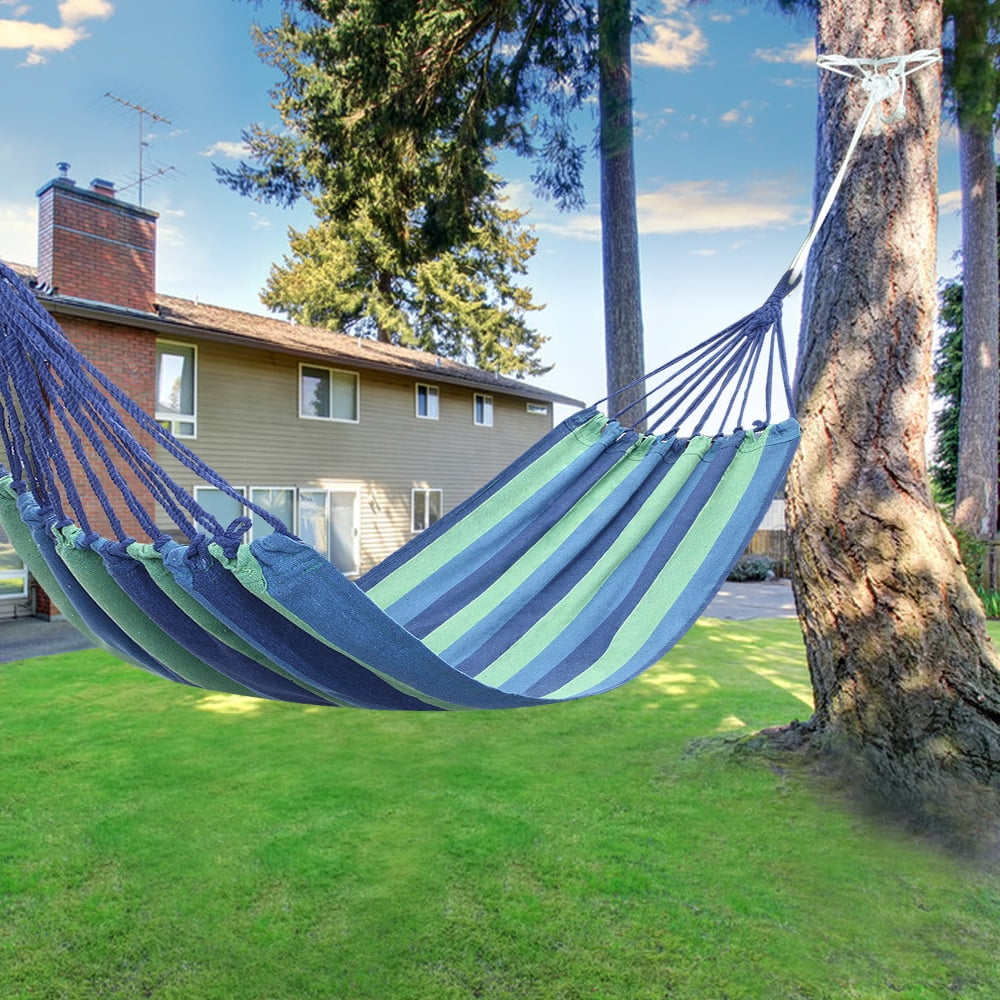 Zimtown Outdoor Cotton Double Camping Hammock Bed with Carrying Bag