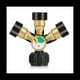 thumbnail image 1 of Divisor de Propano de 3 VíAs, Adaptador Divisor de Gas Propano 3 y con ManóMetro y VáLvula de , Divisor de Tanque de Propano, 1 of 5