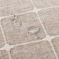 thumbnail image 7 of EvJk 1PC Modern Waterproof Plaid Shower Curtains with Tassel for Bathroom, 72" x 72", Taupe, 7 of 7