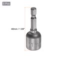 thumbnail image 2 of Uxcell Quick-Change Nut Driver Bit, 1/4" Hex Shank 11mm Magnetic Nut Setter Drill Bits, 1.89" Length, Metric 5 Pack, 2 of 5