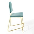 thumbnail image 5 of Modway Ponder Performance Velvet Upholstered Dining Counter Stool in Sea Blue, 5 of 10