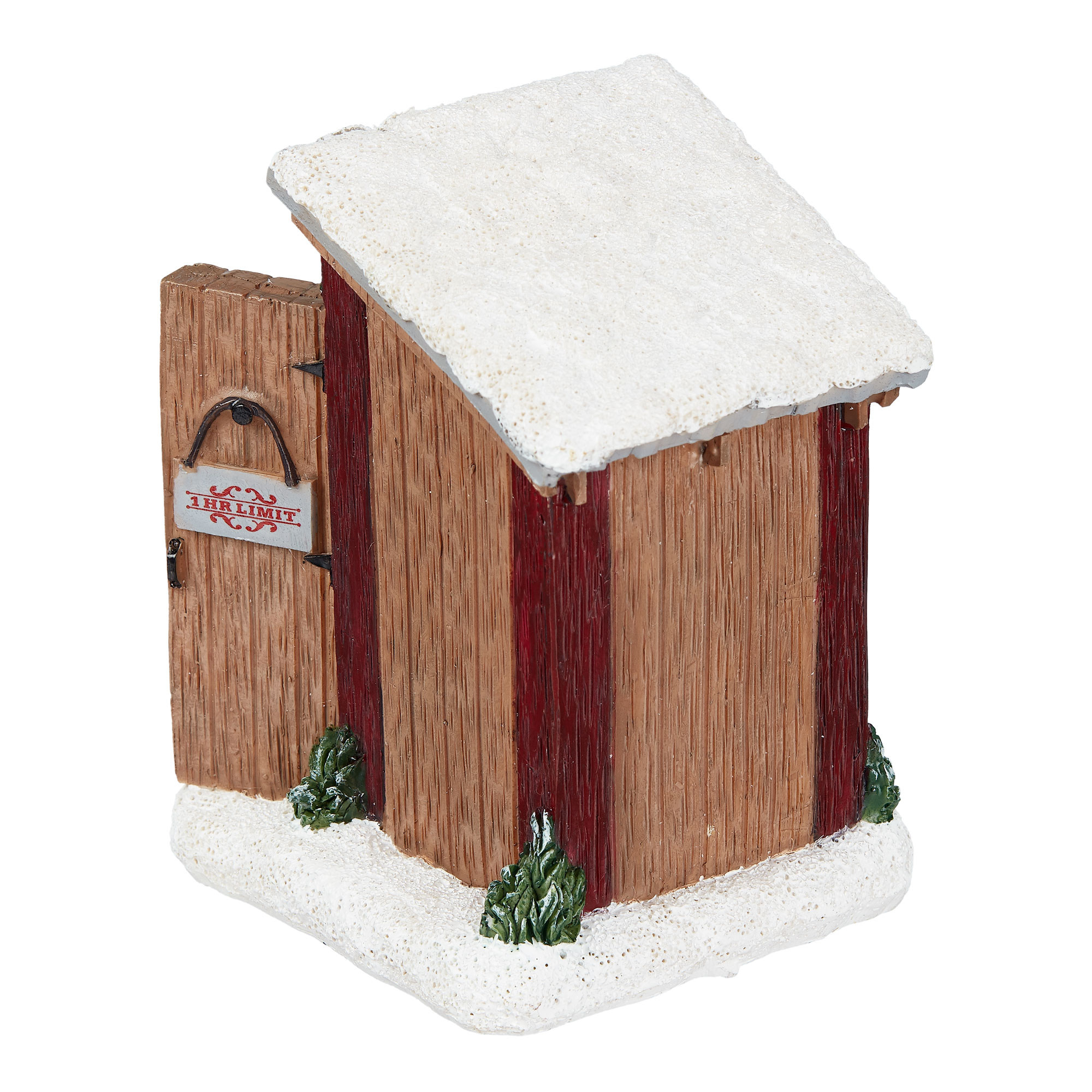 Holiday Time Santa in Outhouse Christmas Village Collectible Figurine Table Top Decoration - image 3 of 5