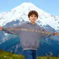 thumbnail image 3 of Gyujnb Graphic Text Hoodie, Heat Retention Design, Oversized Fit, Great for Daily Wear (Unisex),3-4 Years, 3 of 5