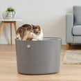 thumbnail image 3 of IRIS USA, Top Entry Cat Litter Box, Dark Gray/Light Gray, 3 of 7
