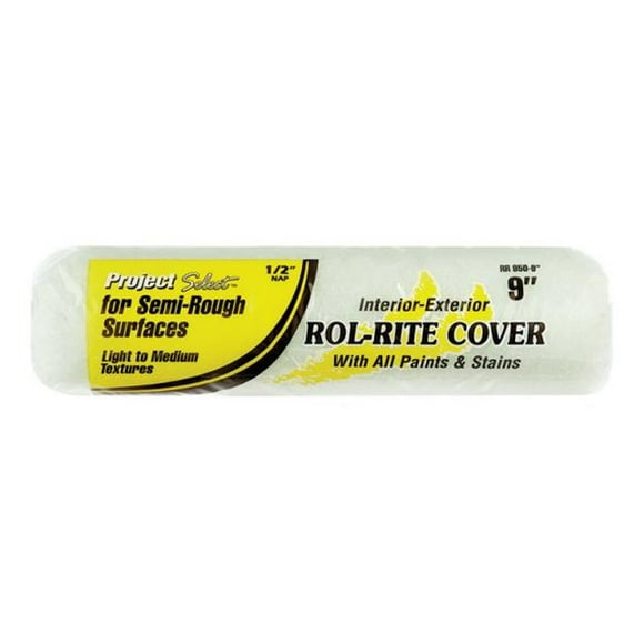 Rol-Rite RC11440900 Project Select Rouleau de Peinture Polyester 9 Po 0.5 Po Sieste - Lot de 12