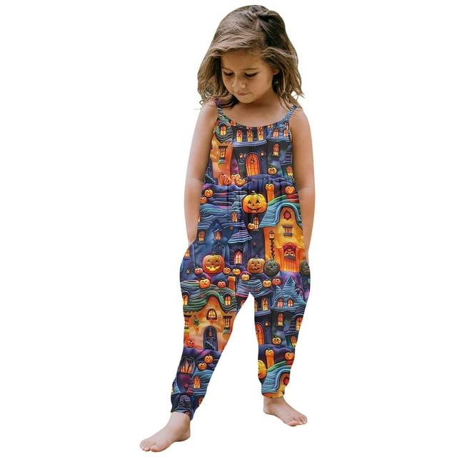 VBARHMQRT Combinaison Blanche Robe Bébé Fille Imprimés Combinaison Sans Manches Tenue Pantalon Vêtements 2472