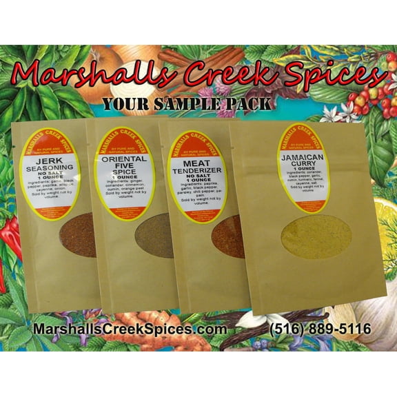 Marshalls Creek Spices Sample Pack- Island Style Blends- Flavors of Another Land