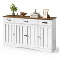 thumbnail image 3 of Storage Buffet Side Cabinet Contemporary Kitchen Coffee Station Wooden Cabinet with Drawers & Cupboards 15.2" D x 55.1" W x 31.9" H Retro, 3 of 9