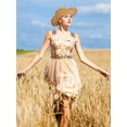 thumbnail image 6 of Men Women's Summer Cowboy Cowgirl Straw Hat Hollow Out Woven Roll Up Wide Brim Hat, 6 of 6