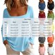thumbnail image 3 of Hfnxid Womens Square Neck Long Sleeve Shirts Loose Fit Tunic Tops Solid Color Soft Blouses Casual Basic Tshirts Navy,XXL, 3 of 7
